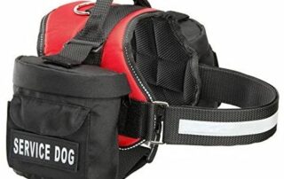 doggie stylz service dog harness with removable saddle bag backpack carrier traveling carrying bag. 2 removable patches. review my little and large pet products marketplace