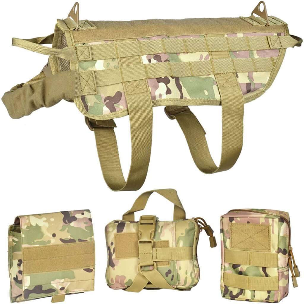 tactical dog harness with pouches my little and large pet products marketplace