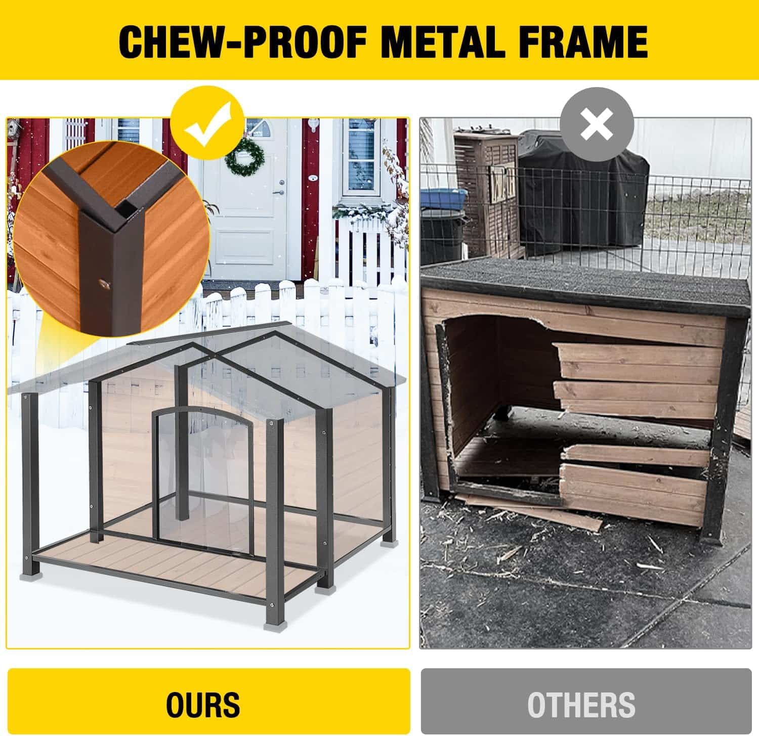 Aivituvin anti-chew iron frame
