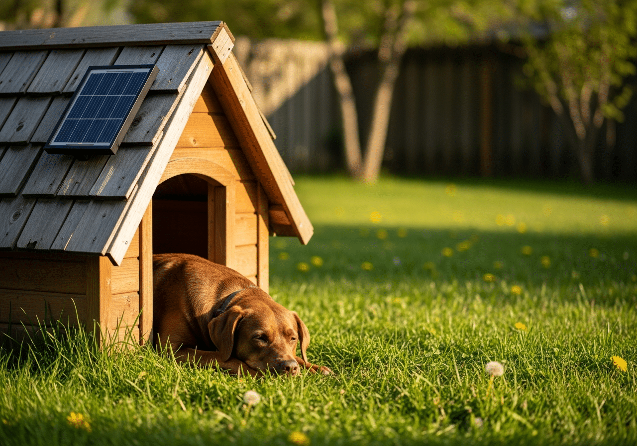 solar heated dog house