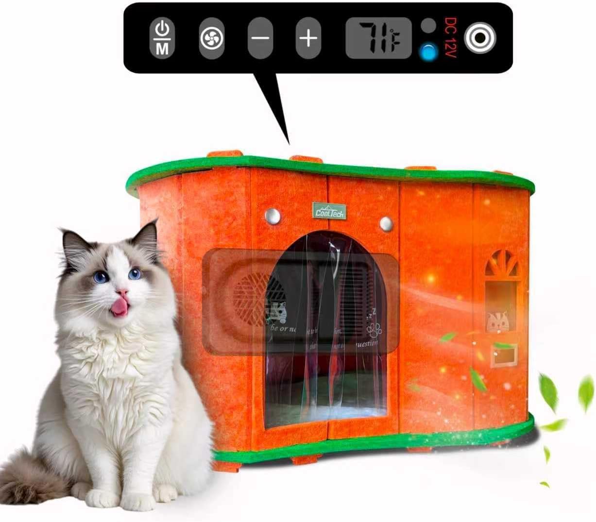 Thermoelectric air-conditioned dog house with 12V cooling