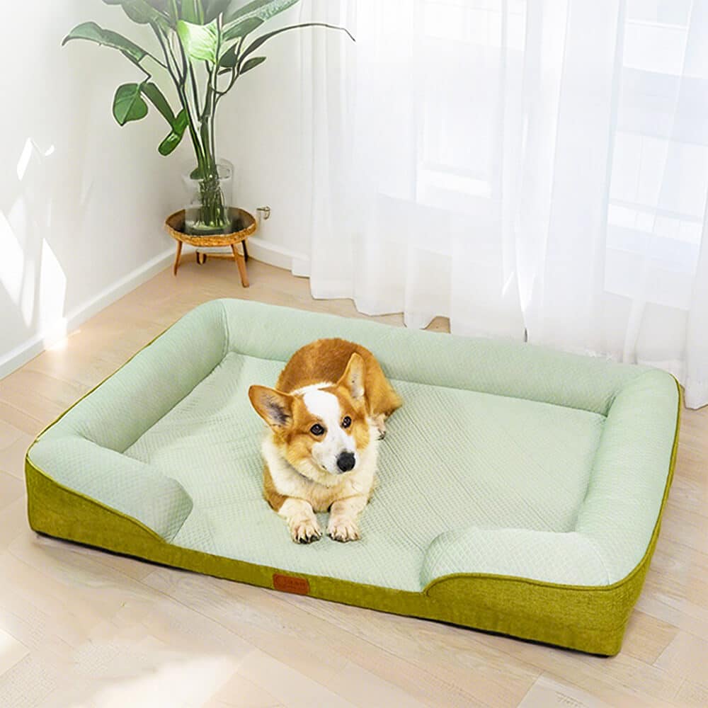 FunnyFuzzy cooling orthopedic washable large dog sofa bed — the best cooling dog bed for large dogs