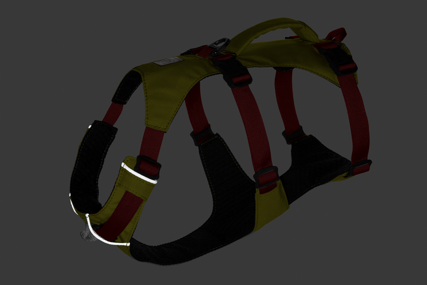 Ruffwear Flagline reflective trim for low-light visibility