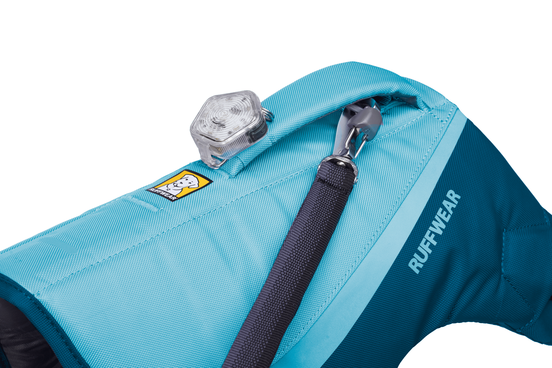 Ruffwear Float Coat dog life jacket strong lift handle close-up