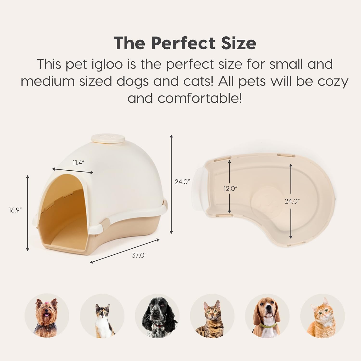 IRIS igloo dog house dimensions