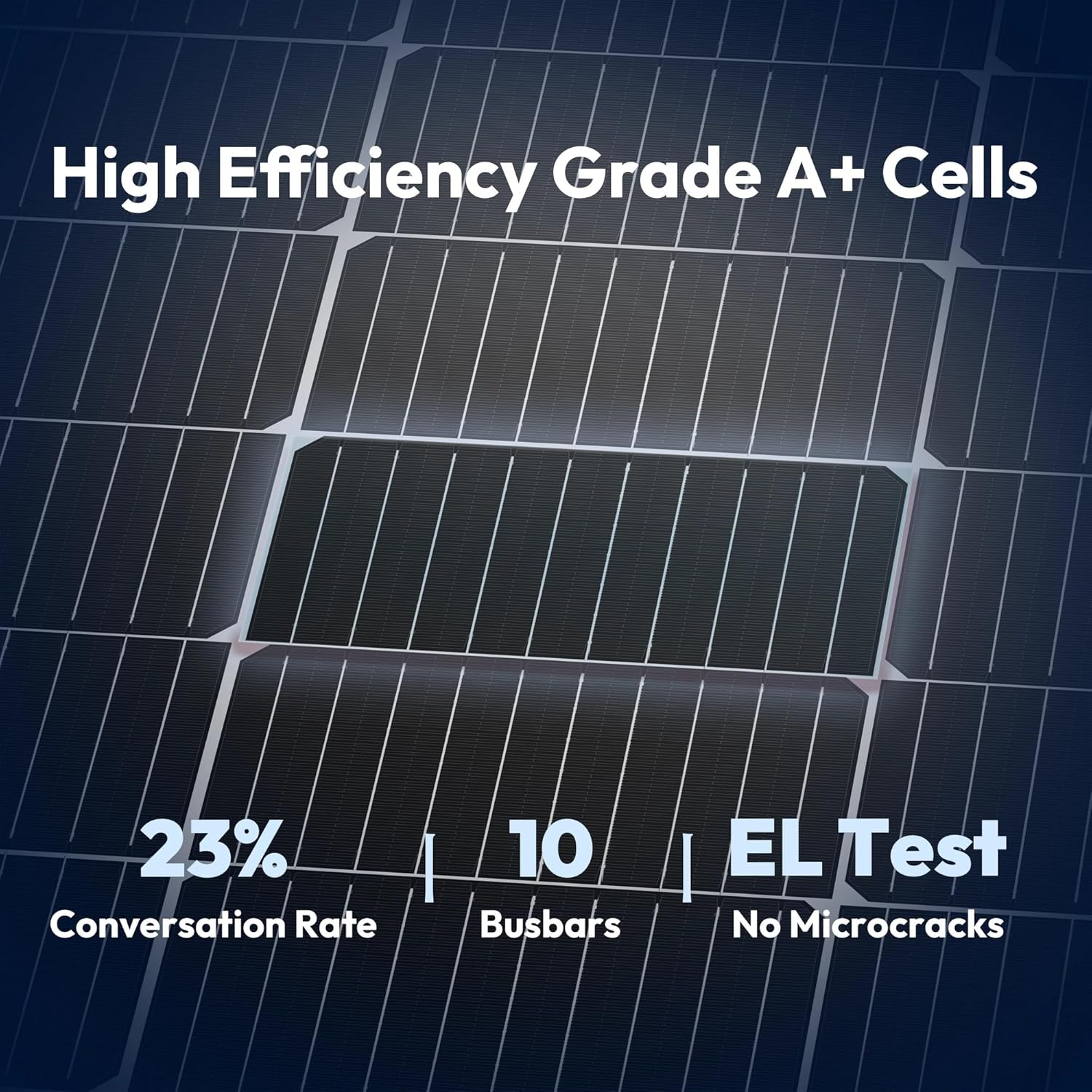 JJN solar panel Grade A+ monocrystalline cells rated 23 percent efficiency