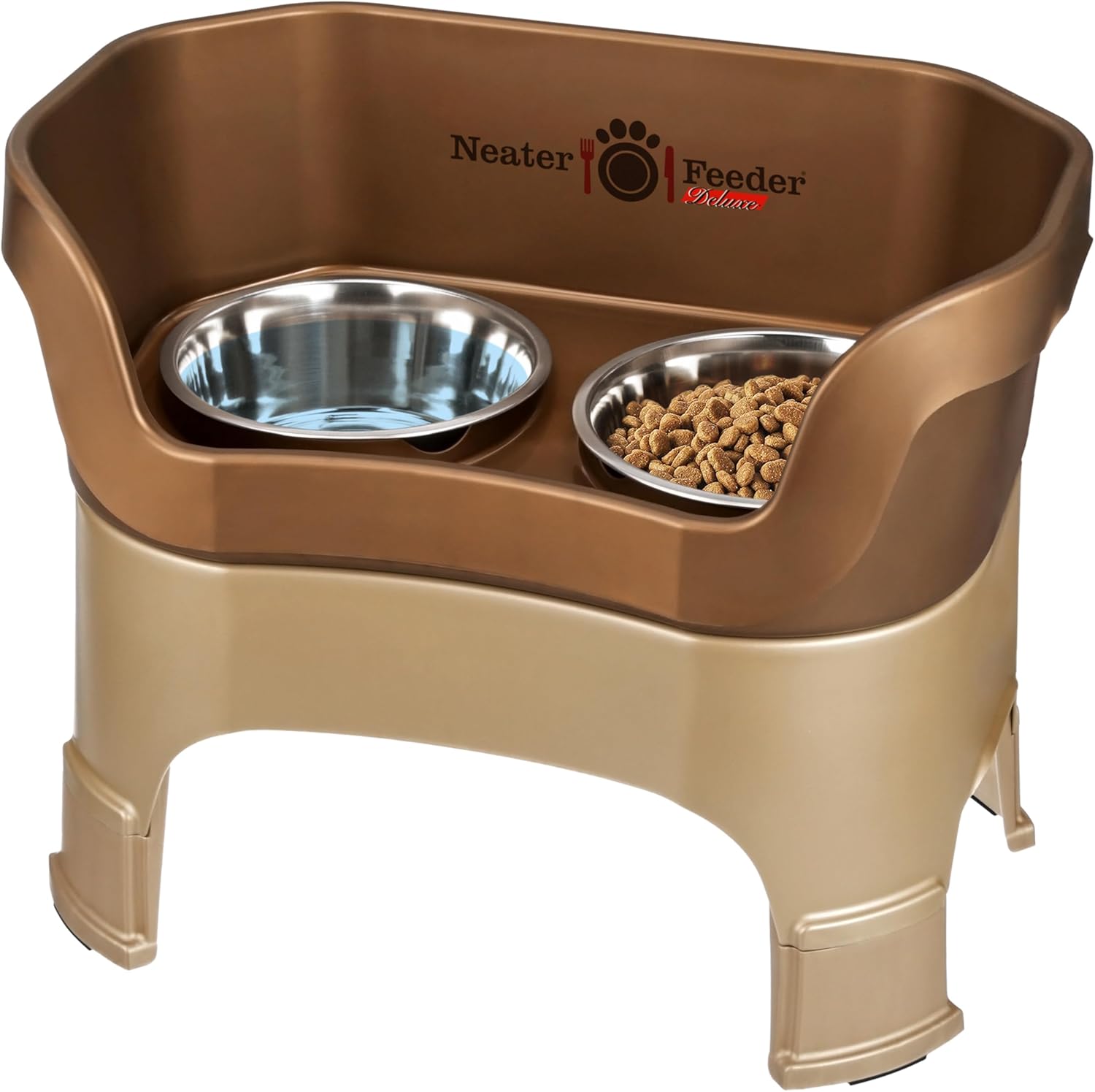 Neater Feeder Deluxe elevated stainless steel dog bowl stand for large dogs
