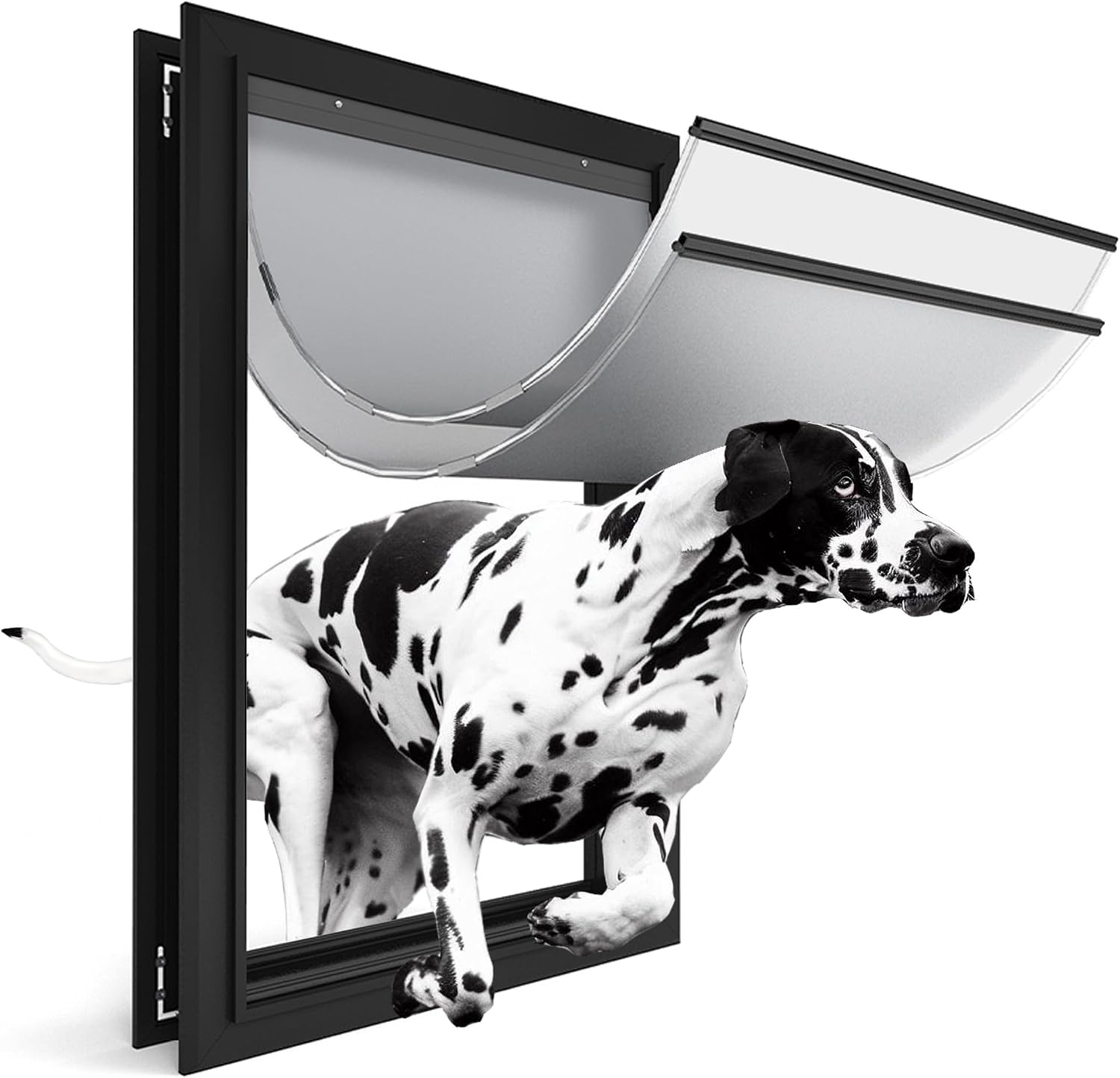 Extra Large Dog Door for Exterior Doors, Heavy Duty Aluminum Doggy Door for Extr