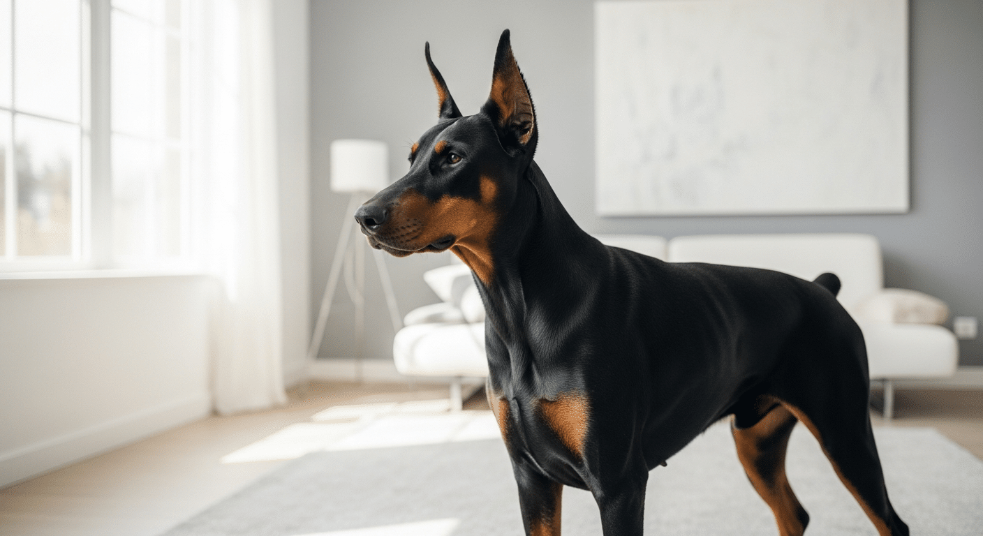 Adult Doberman Pinscher at home — essential Doberman supplies and gear guide