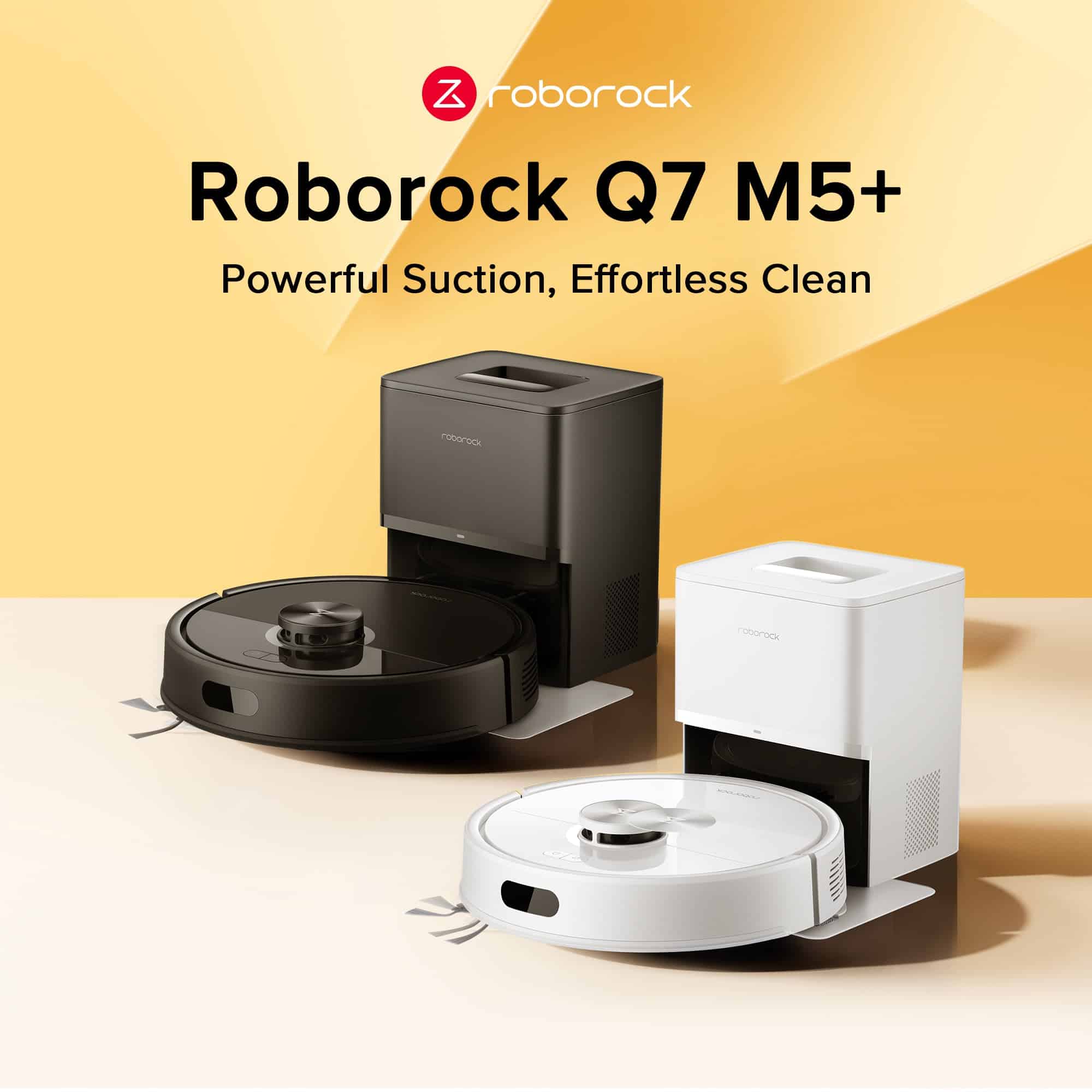 Roborock Q7 M5+ robot vacuum and self-empty dock with dual anti-tangle brush system for pet hair