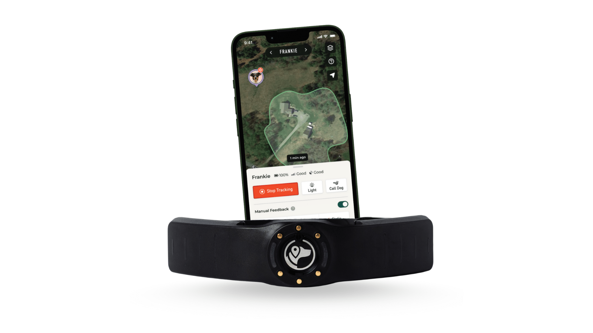SpotOn GPS Dog Fence Nova collar and app — no subscription required