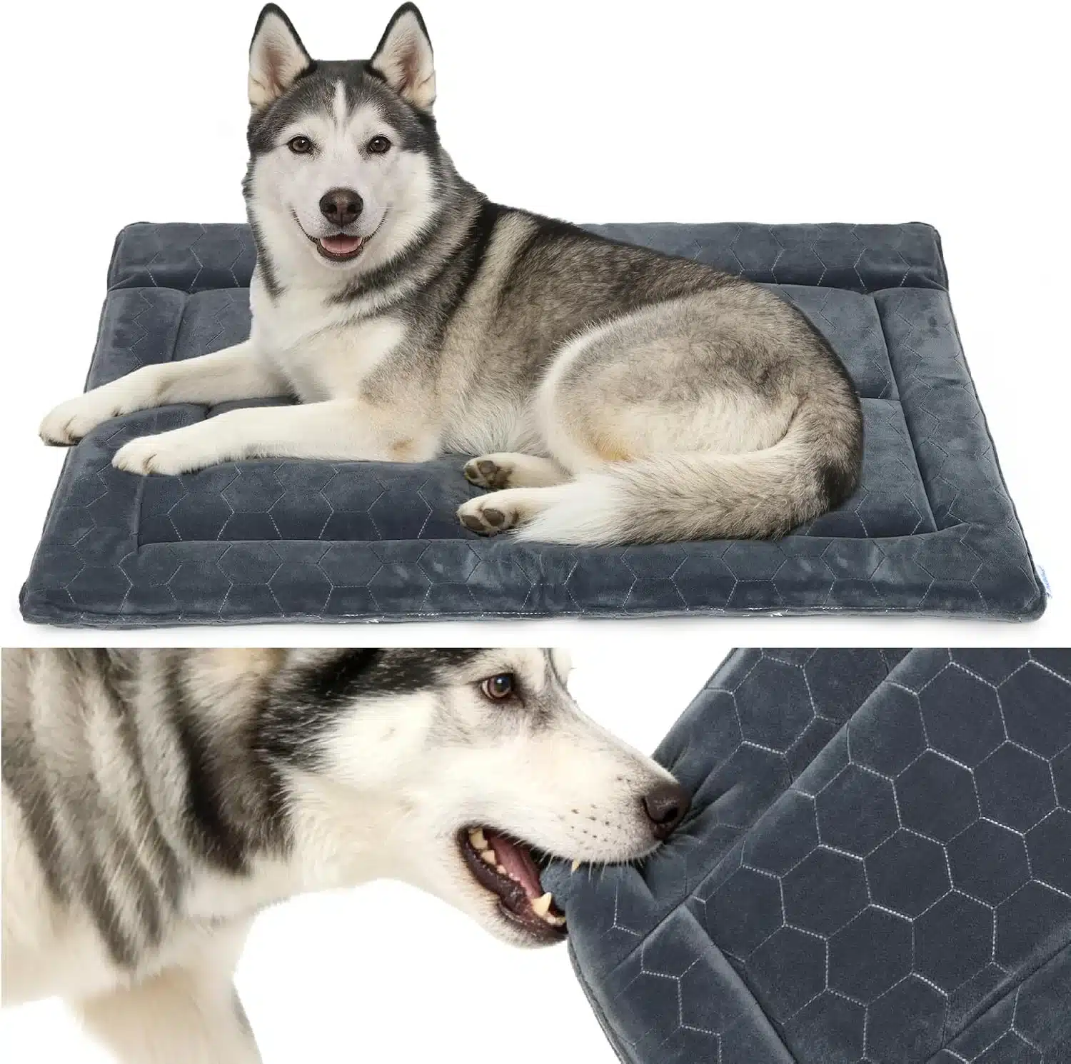 ZAKAPAWS chew-proof indestructible washable dog crate mat